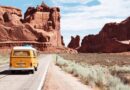 yellow Volkswagen van on road